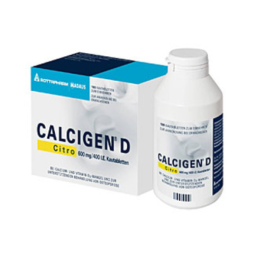 Calcigen D Citro 600 mg/400 I.E.