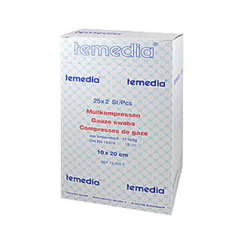 Mullkompressen 10x20 cm Steril 12fach 17fädig