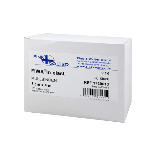 Mullbinden 100% Baumwolle 6 cm x 4 m