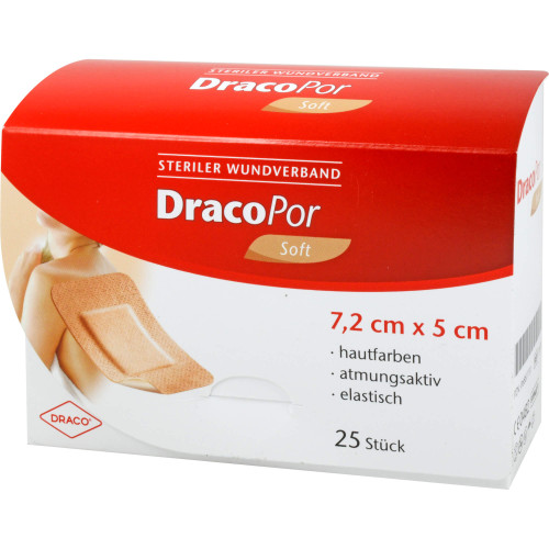 Dracopor Wundverband 5x7,2 cm steril hautfarben