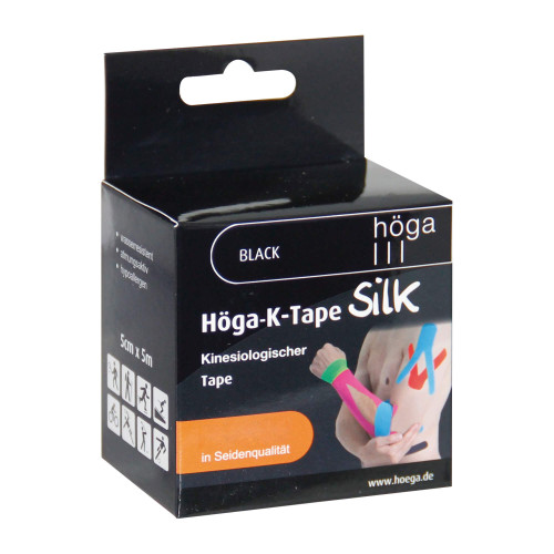 Höga-K-Tape Silk 5cm x 5m black kinesiologischer Tape