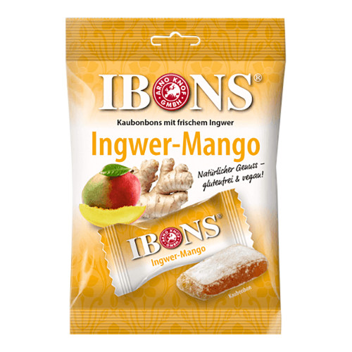 Ibons Ingwer-Mango Kaubonbons