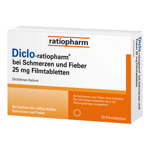 Diclo-ratiopharm 25 mg Filmtabletten bei Schmerzen