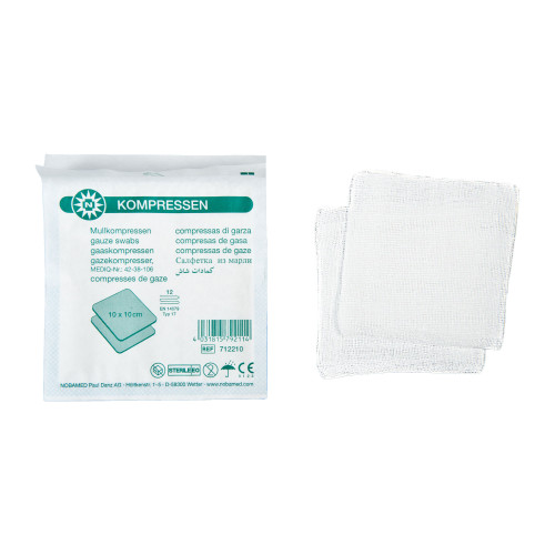 Mullkompressen steril 10 cm x 10 cm, 12fach