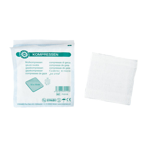 Mullkompressen steril 10 cm x 10 cm, 12fach