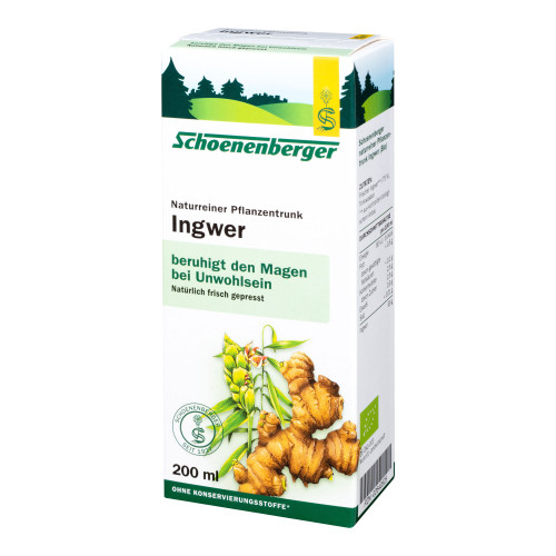 Schoenenberger Ingwer, Naturreiner Pflanzentrunk