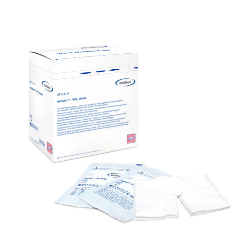 MaiMed Vliesschlitzkompressen 7,5x7,5 cm, steril 6fach
