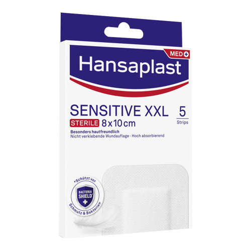Hansaplast Sensitive Wundverband XXL steril 8 x 10 cm