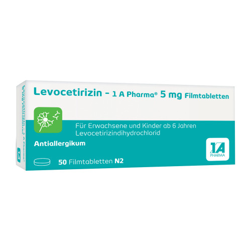 Levocetirizin - 1 A Pharma 5 mg Filmtabletten