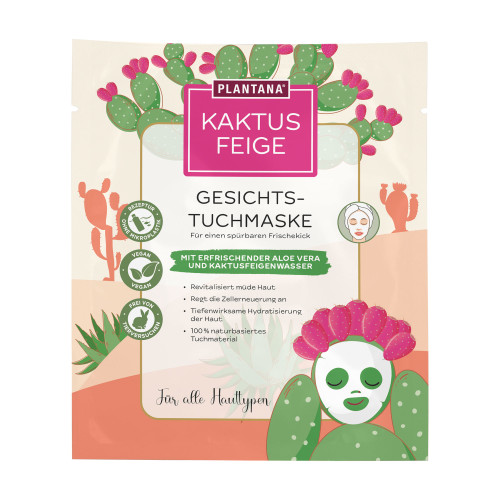 Plantana Gesichtstuchmaske Aloe Vera & Kaktusfeige