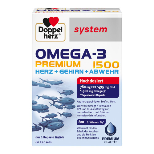 Doppelherz system Omega-3 Premium 1500 Herz+Gehirn+Abwehr