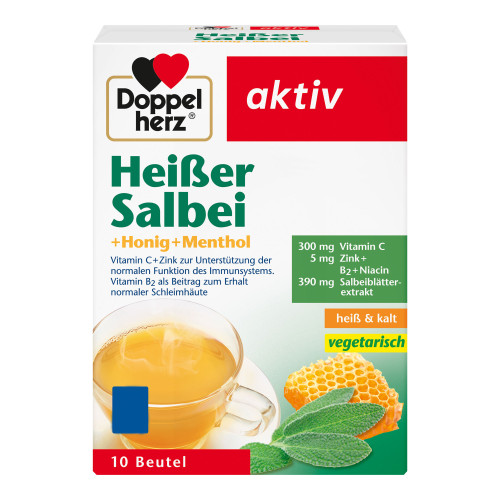Doppelherz Heißer Salbei+Honig+Menthol Granulat