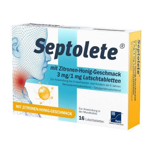 Septolete Zitrone-Honig 3 mg/1 mg Lutschtabletten
