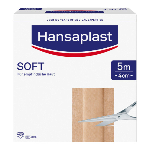 Hansaplast Soft 5 m x 4 cm Pflasterrolle