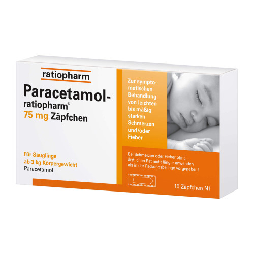 Paracetamol ratiopharm 75 mg Suppositorien