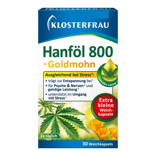 Klosterfrau Hanföl 800 + Goldmohn Weichkapseln