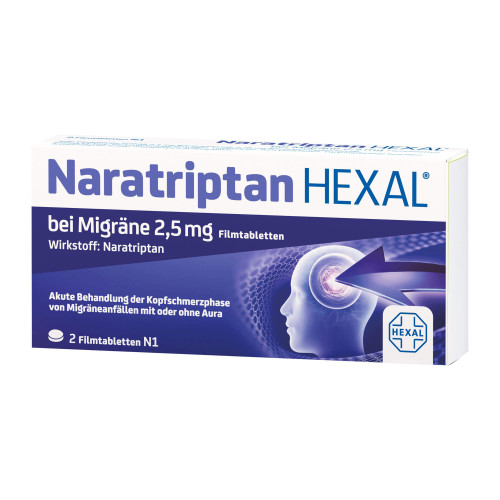 Naratriptan Hexal bei Migräne 2,5 mg