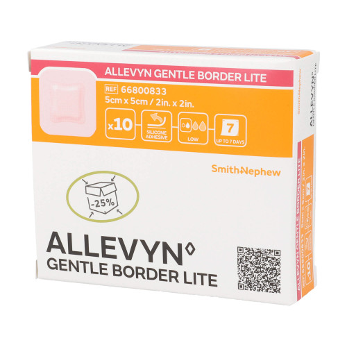 Allevyn Gentle Border Lite Schaumverband 5 x 5 cm
