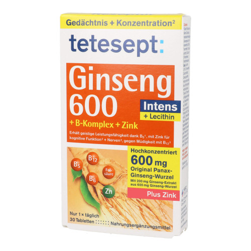 Tetesept Ginseng 600 Intens Filmtabletten