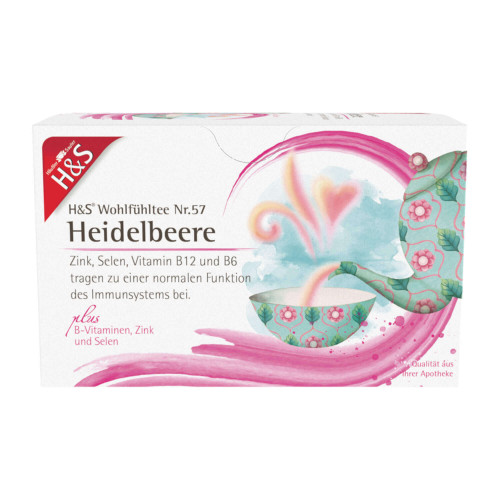 H&S Tee Heidelbeere mit B-Vitaminen, Zink und Selen