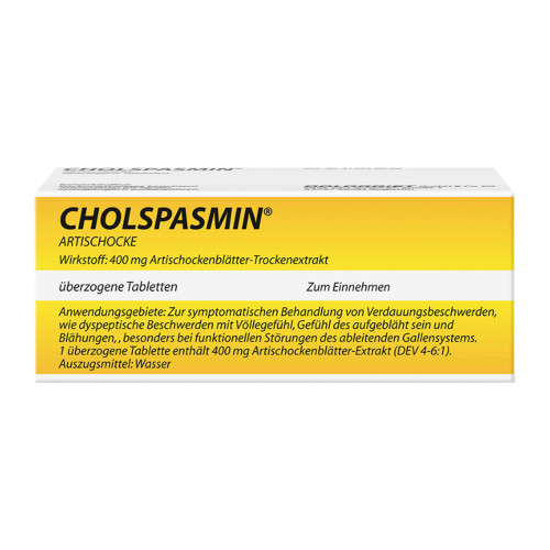 Cholspasmin Artischocke Überzogene Tabletten